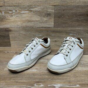 FootJoy Contour White Leather Spikeless Golf Shoes Men's Size 11.5